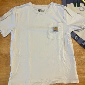 Carhartt Kids Classic Off White Tee with Pocket, Size Small